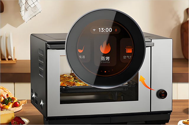 Display della manopola su un forno moderno per un controllo preciso della temperatura