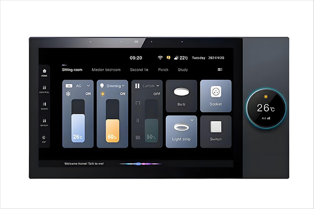 Dispositivo domestico intelligente dotato di display a manopola per un controllo intuitivo