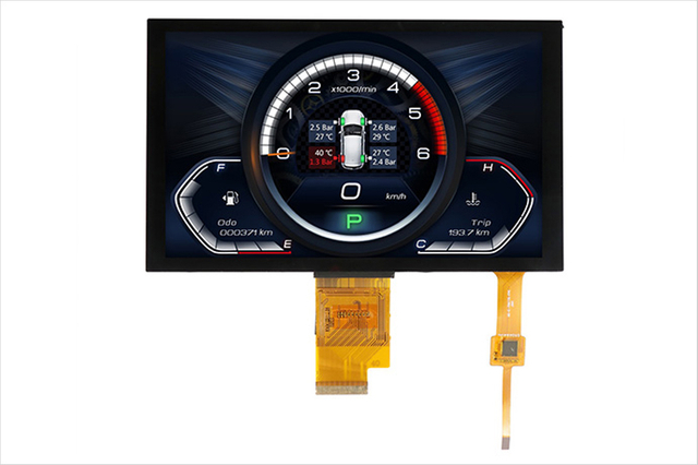 Modulo display touchscreen automobilistico con interfaccia ad alta risoluzione per applicazioni multimediali e di navigazione