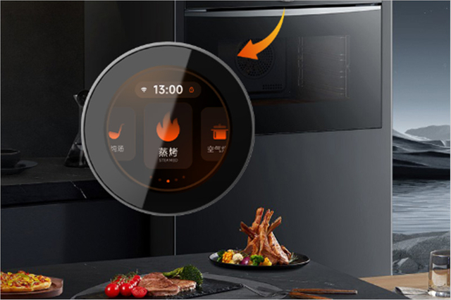 Display della manopola su un forno moderno per un controllo preciso della temperatura