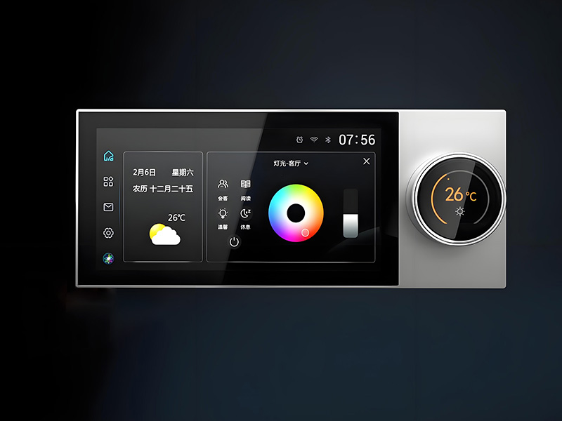 Dispositivo domestico intelligente dotato di display a manopola per un controllo intuitivo