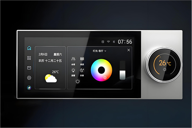 Dispositivo domestico intelligente dotato di display a manopola per un controllo intuitivo